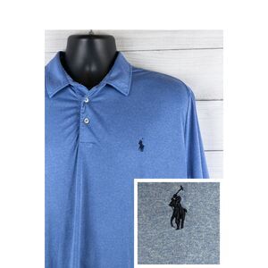 Polo Ralph Lauren Polo Shirt Mens XL Blue Pony Logo Short Sleeve Golf